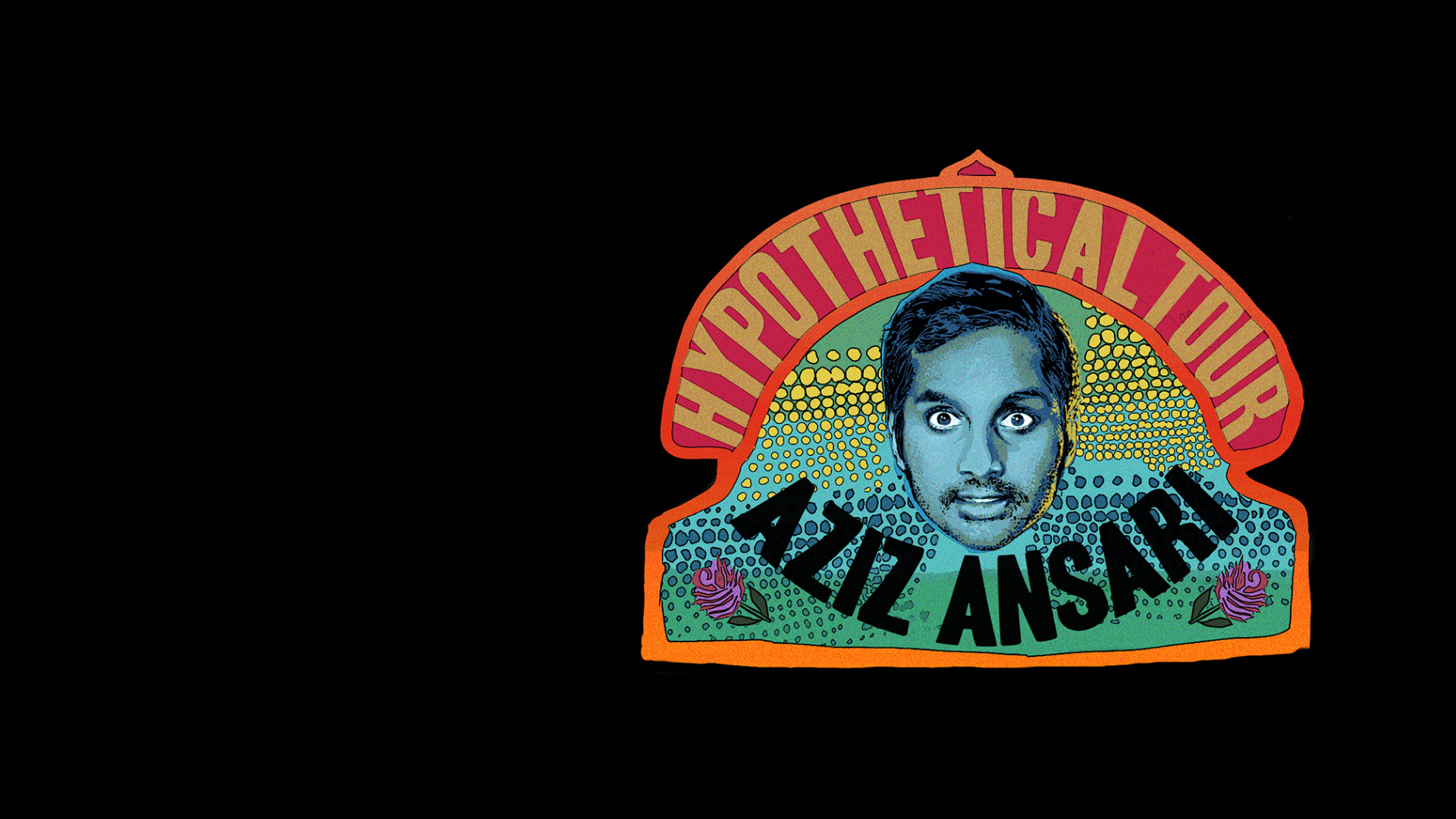 Aziz Ansari featured in a promotional poster for his event.